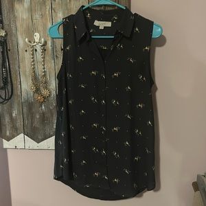 LOFT collared button down tunic
